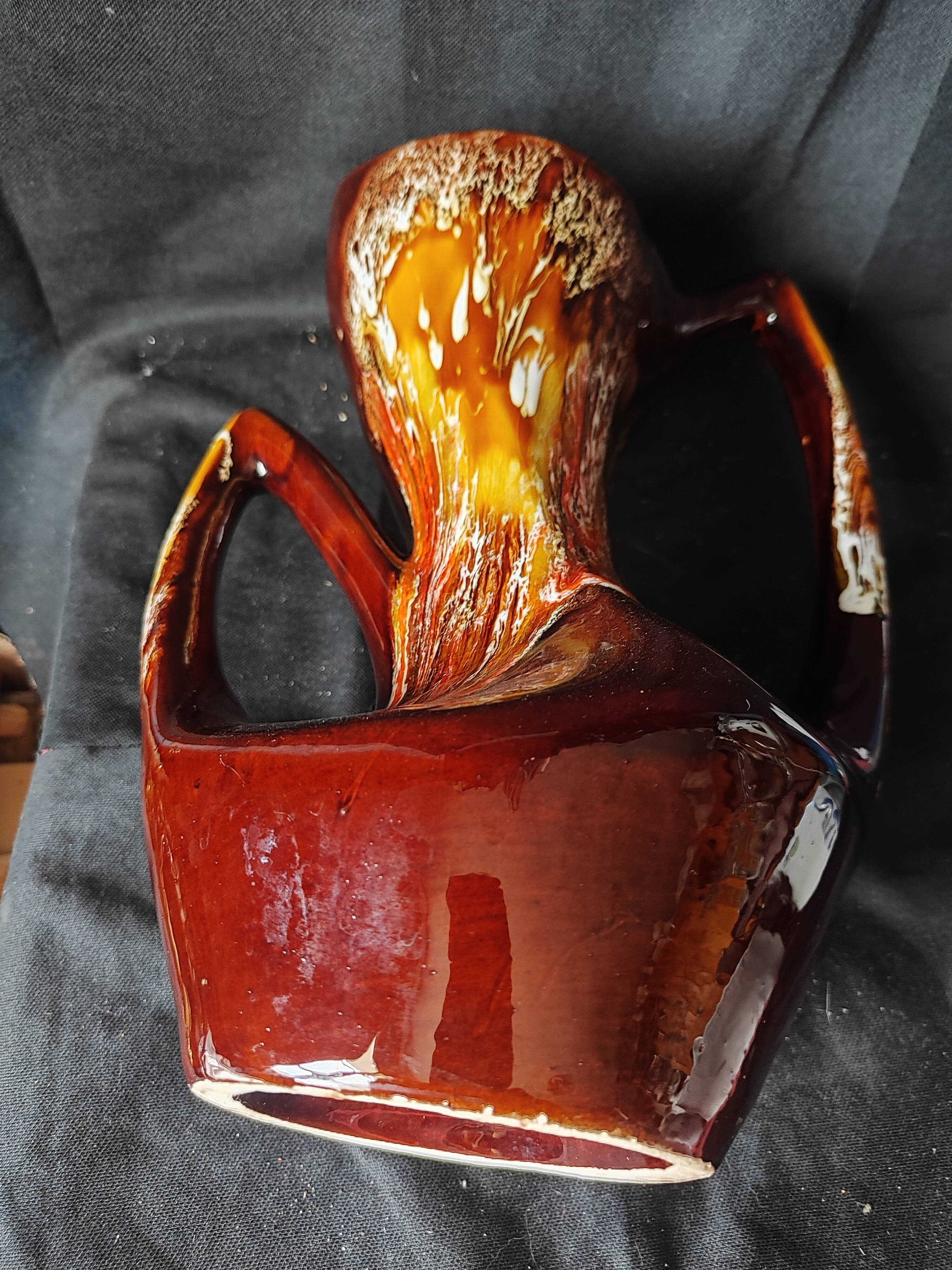 1960//70 GM ValLauris sign? Large vase with 2 handles