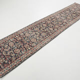 3x12 Persian Navy Blue Runner Rug, 80x378Cm