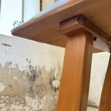 Aranjou farmhouse table in blond elm, 1950s