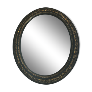 Miroir ovale Napoléon - noir