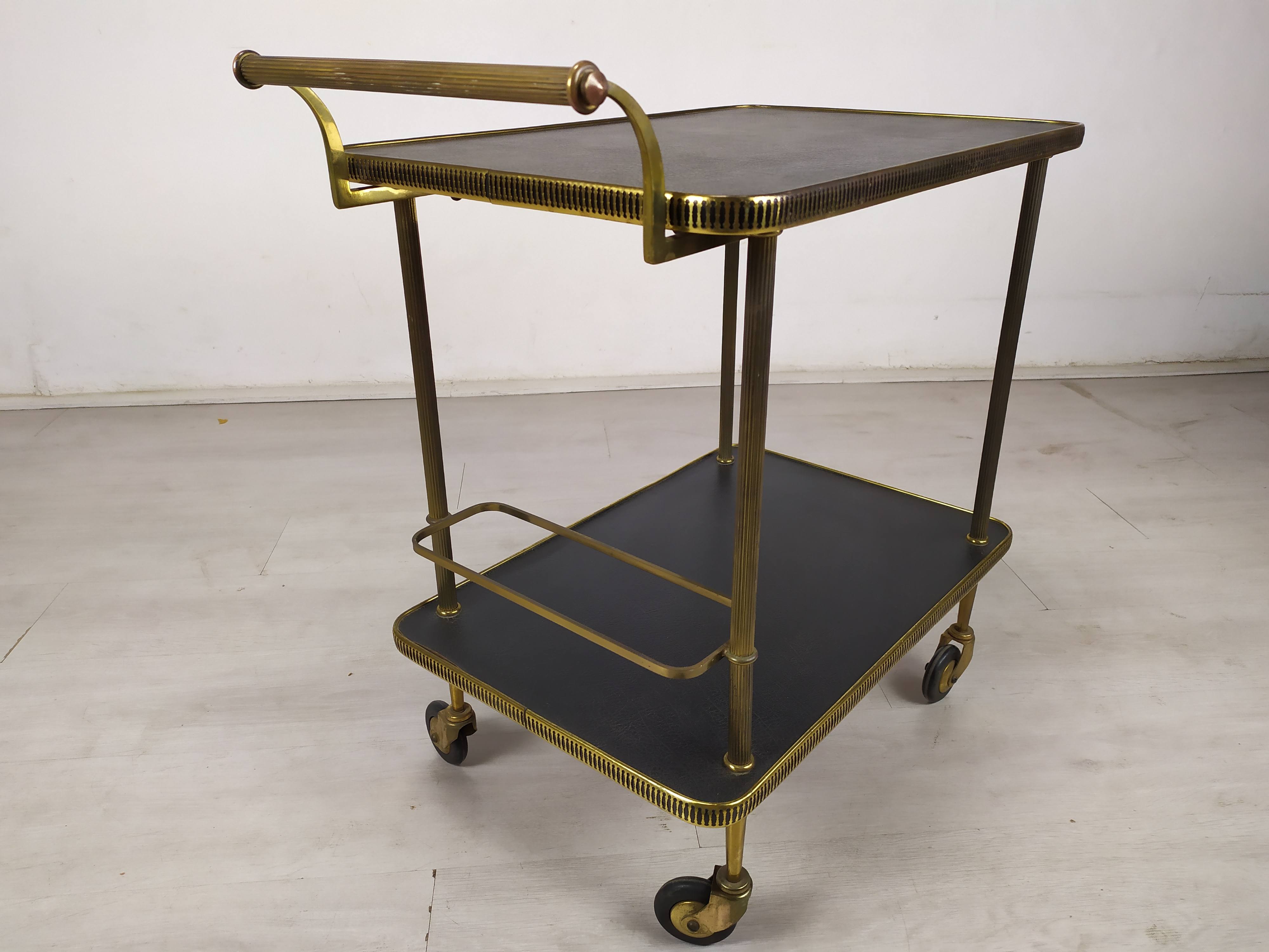 Vintage brass bar service