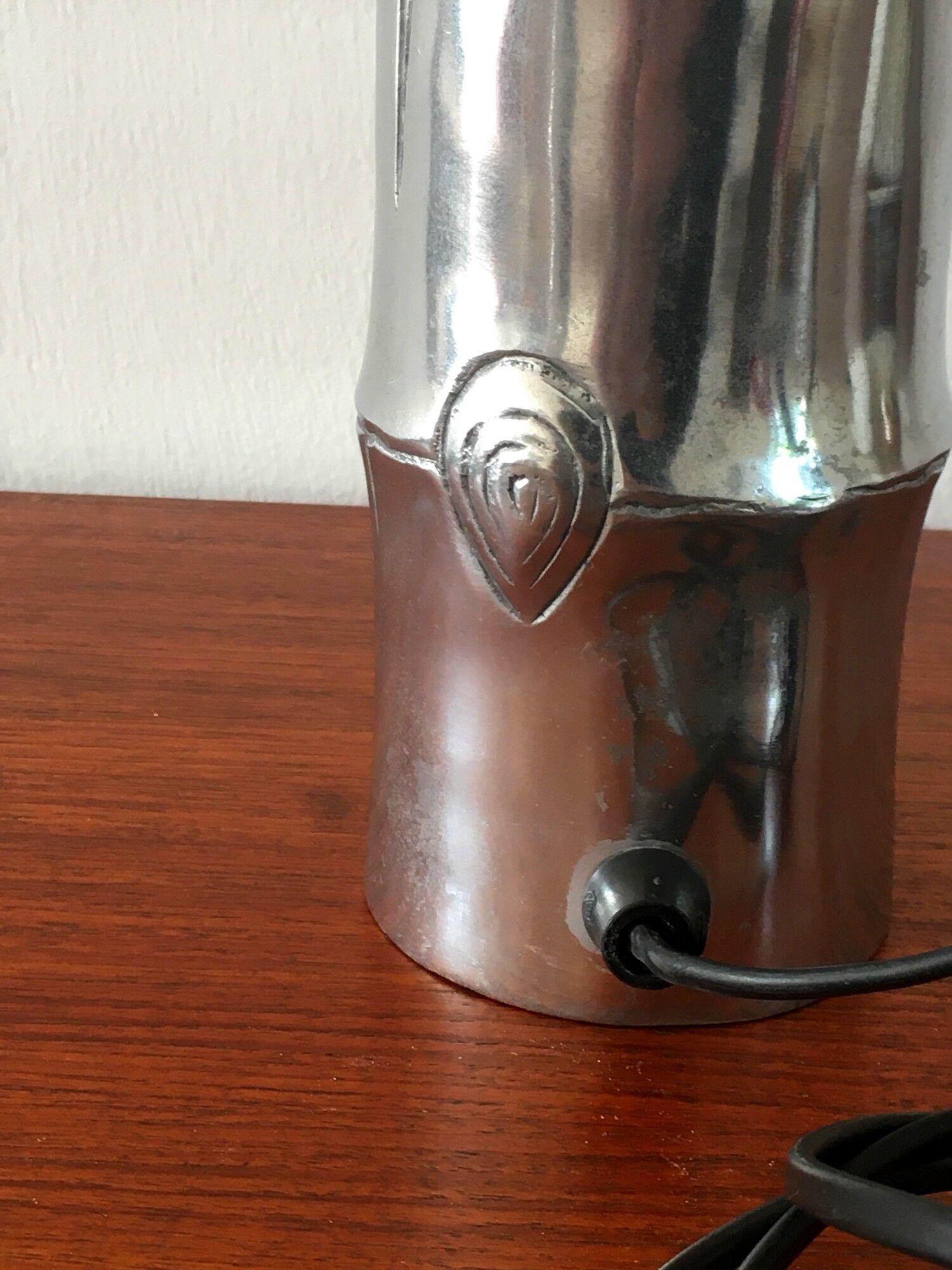 Vintage cast aluminum lamp 70s