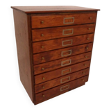 Classeur d'horloger ancien avec tiroirs