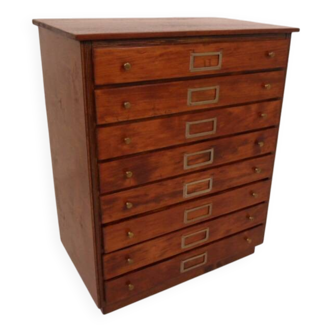 Classeur d'horloger ancien avec tiroirs