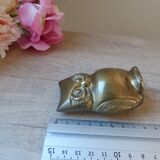 Ancienne figurine Animal Chouette Hibou en Laiton