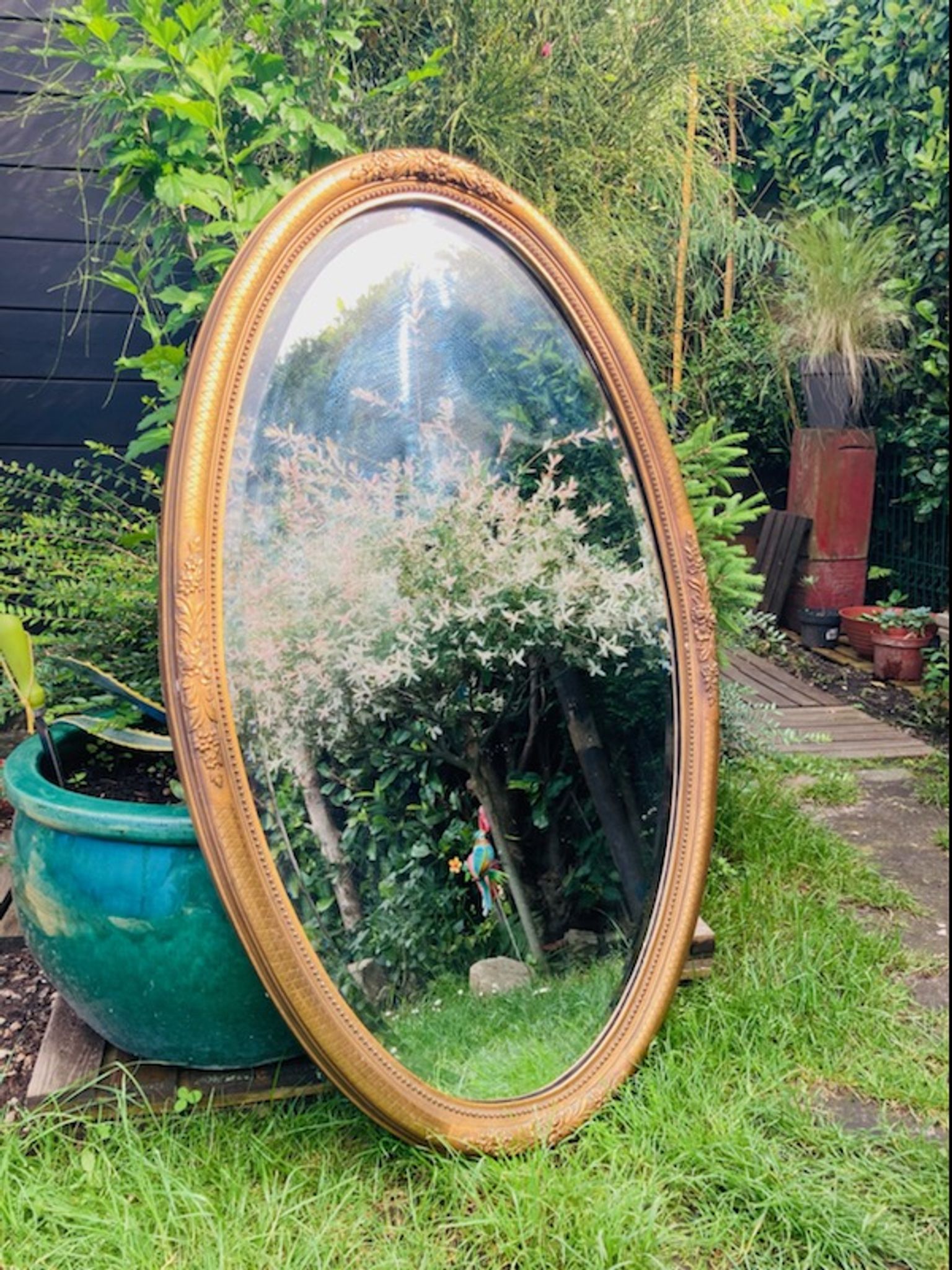 Vintage gold mirror 110x68cm