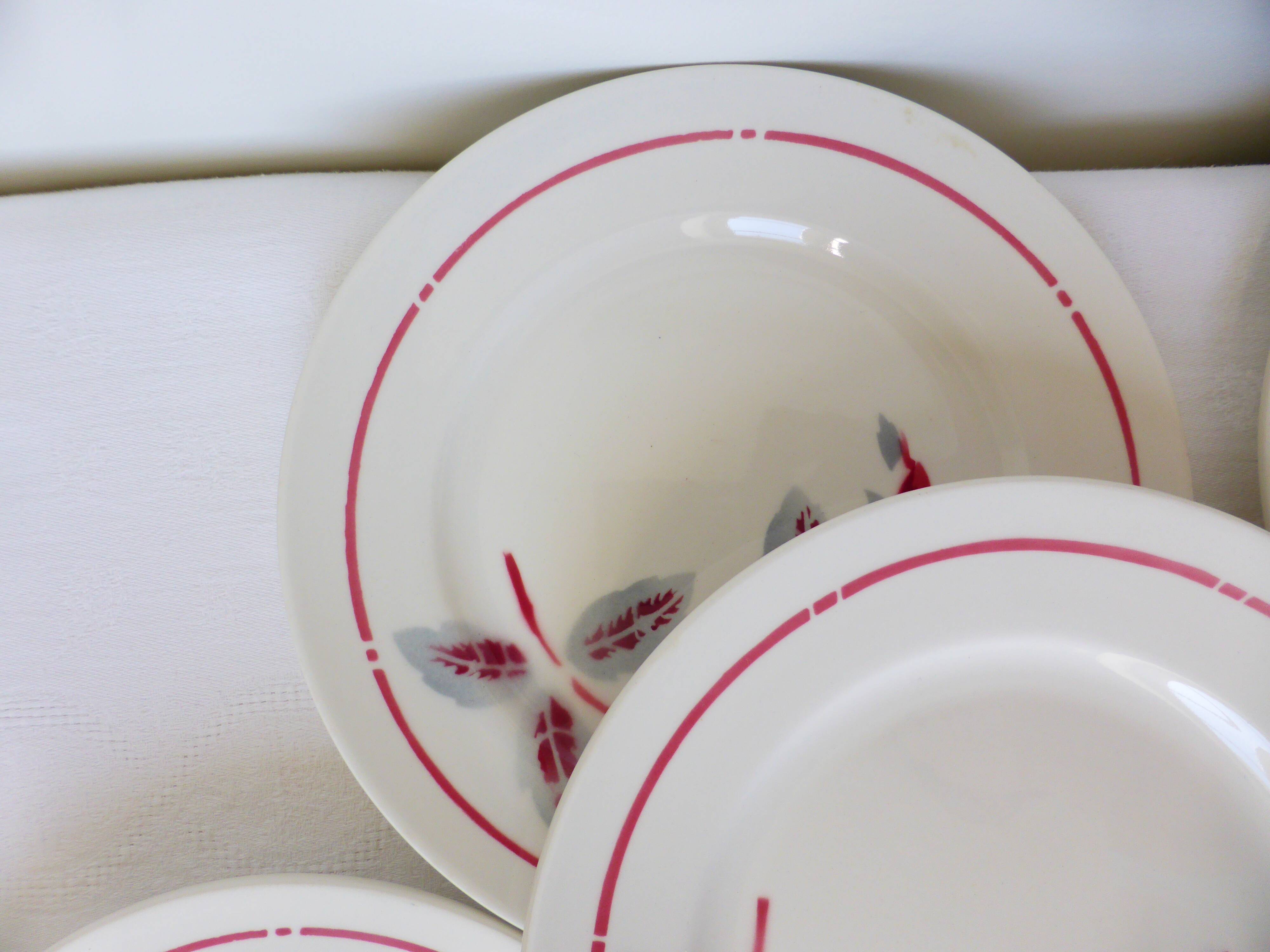 5 vintage dessert plates from Moulin des Loups and Orchies (210674)
