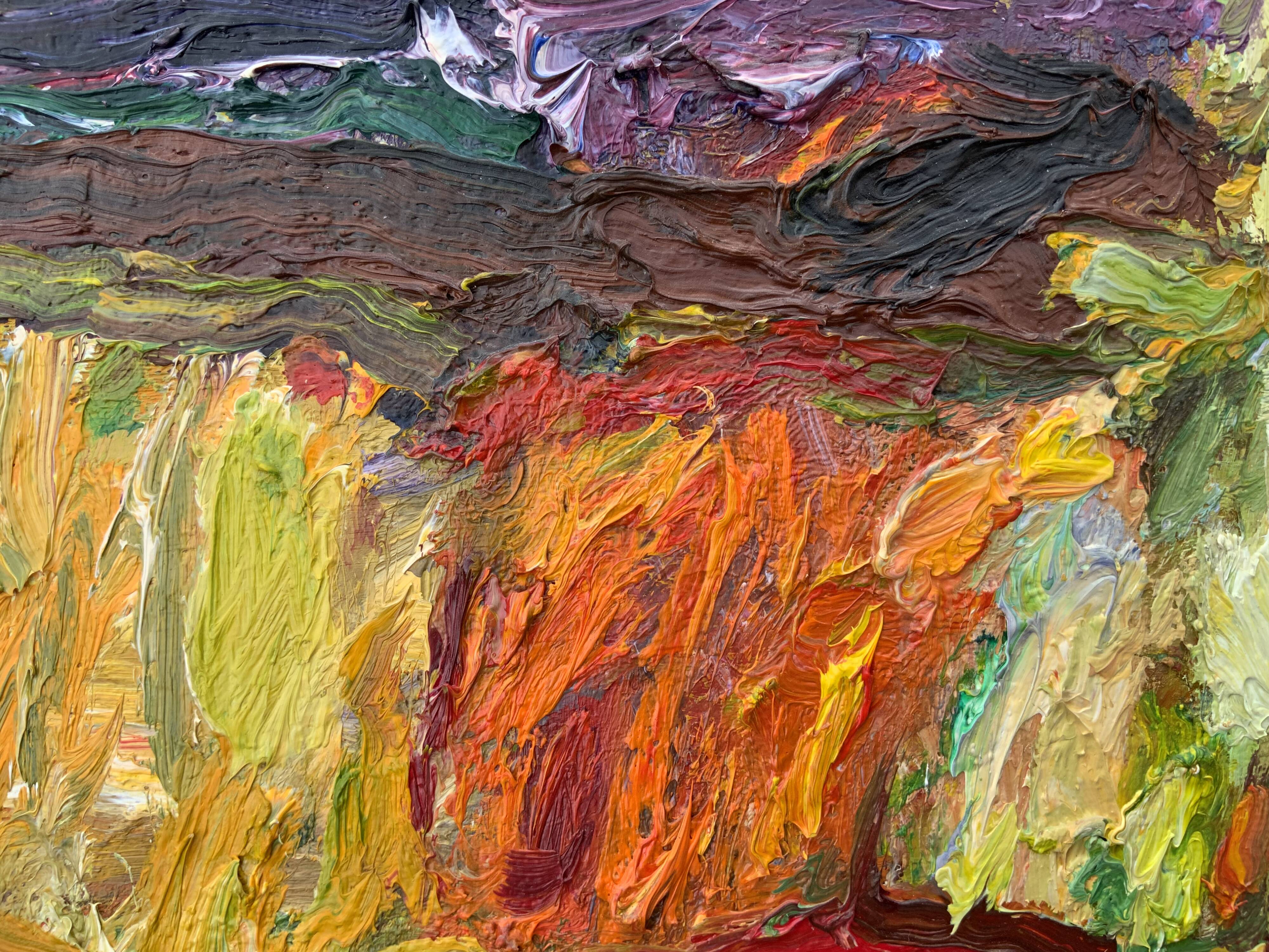 Vintage Original Expressionist Oil On Canvas By A. Eres, 1977