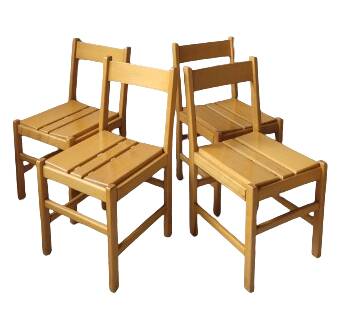 4 chaises vintage