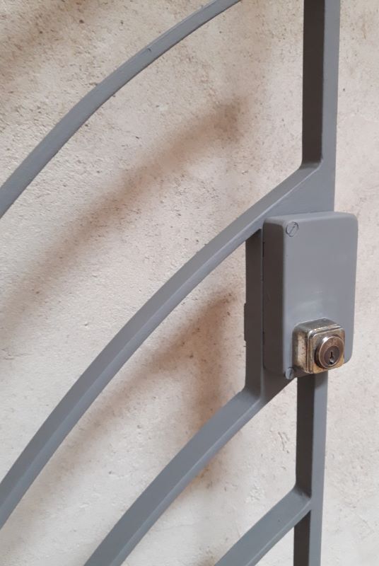 Art Deco wrought iron grill door 200x88cm