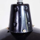 Black enamelled metal suspension, industrial lamp