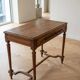 Louis XVI style walnut table with a drawer from the late 19th century.