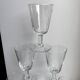Set of 6 crystal wine glasses engraved 60s