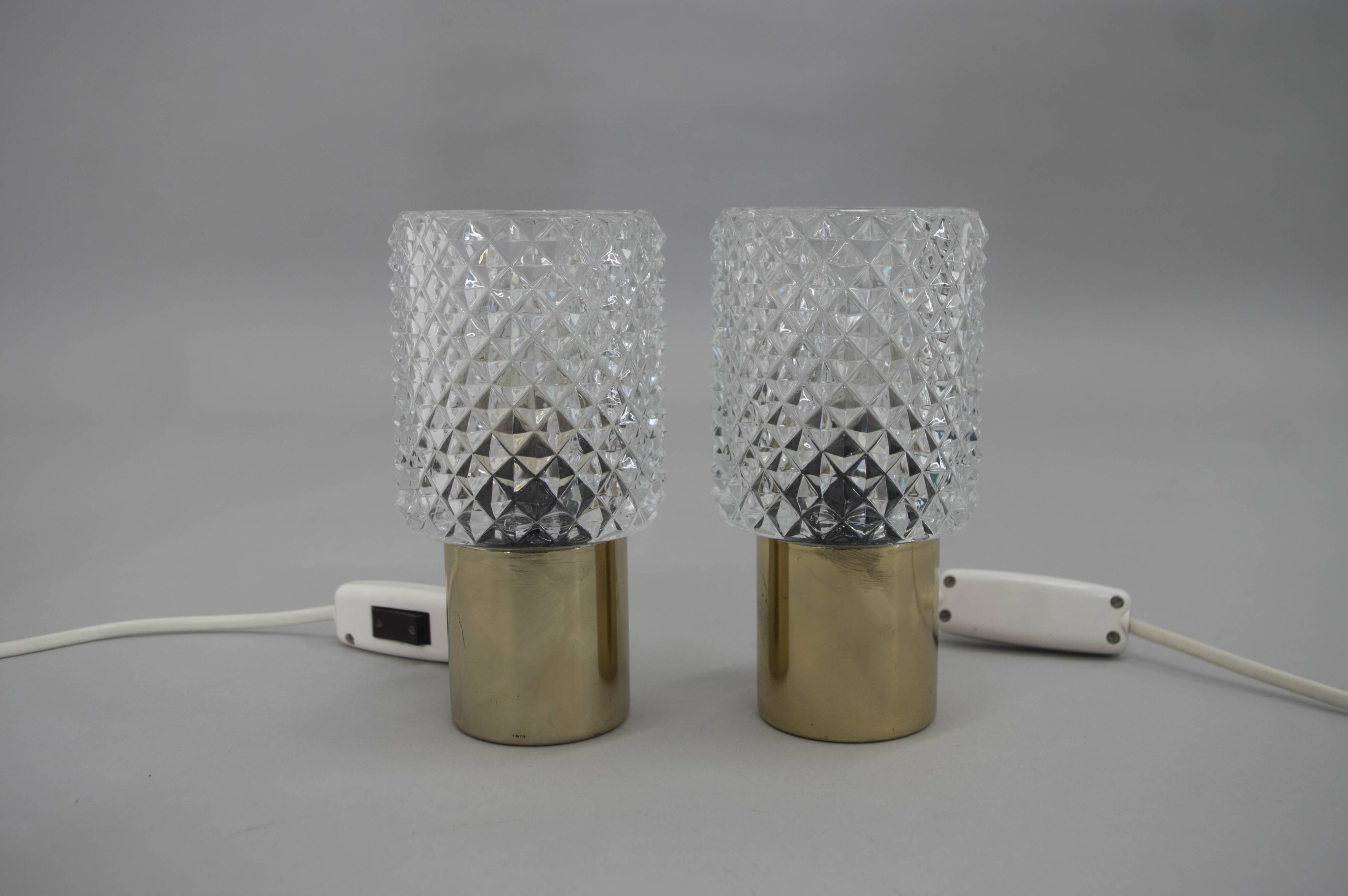 Set of Two Table / Bedside Lamps by Kamenicky Senov, 1960s