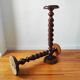 Pair of turned wooden pedestals