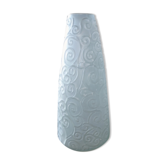 Opalescent glass vase with art deco style décor