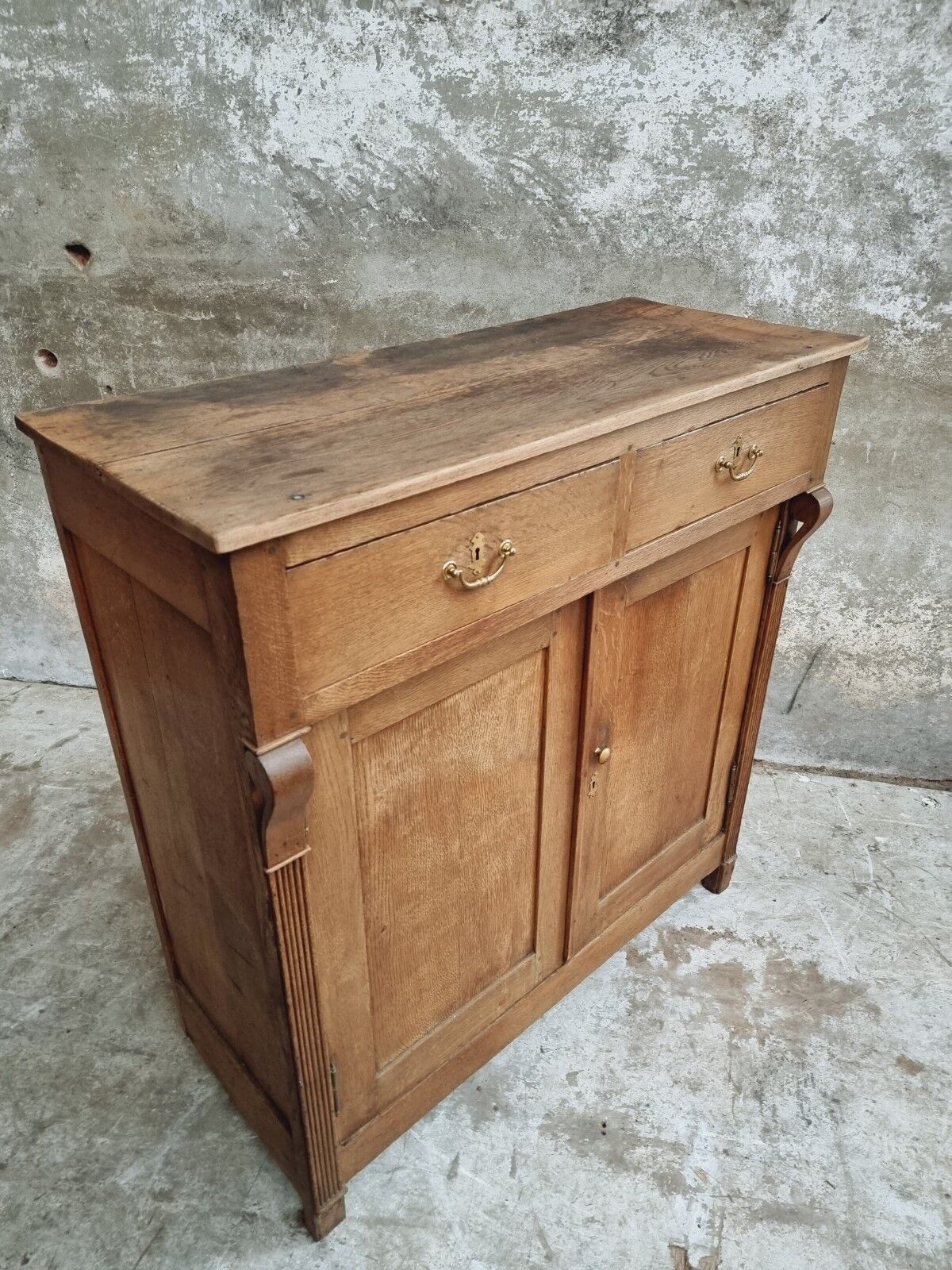 Antique cabinet oak 19th century sideboard