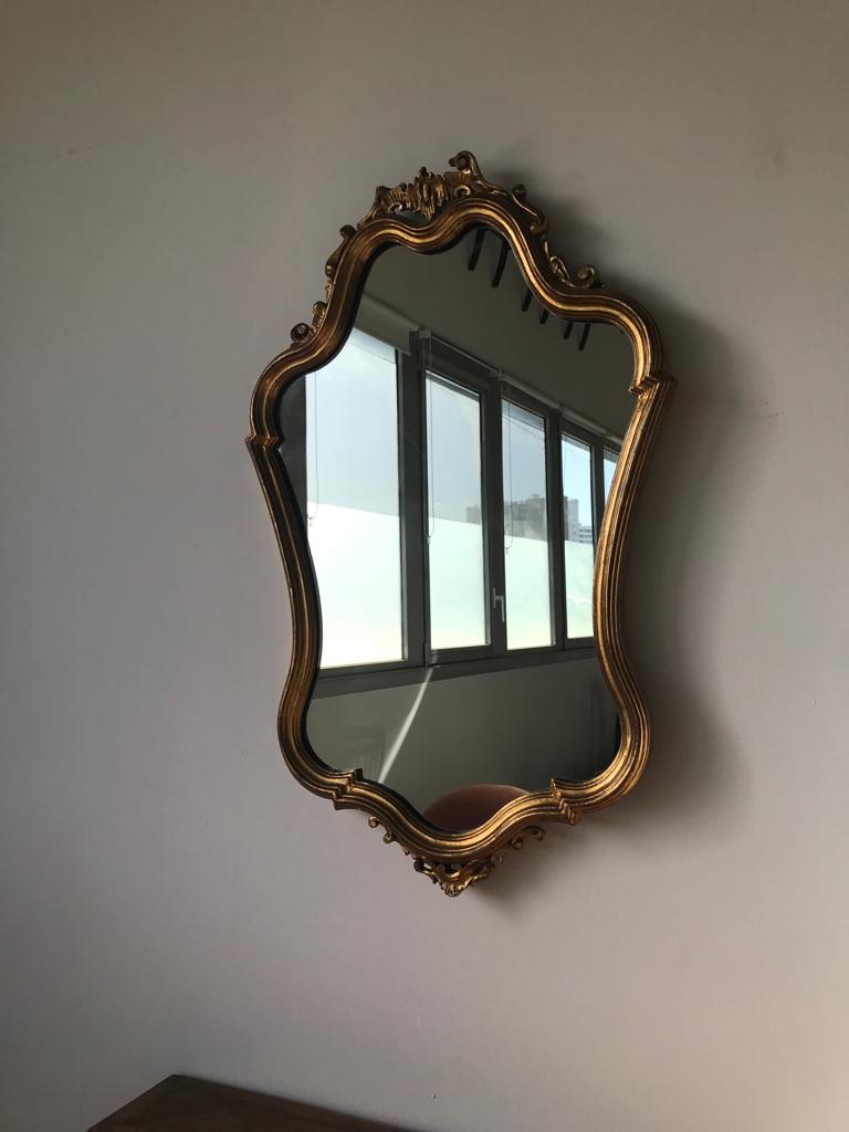 Gilded mirror louis XV H style:82cm