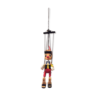 Painted wooden Pinocchio puppet