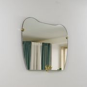Scultpural Brass Hand Mid-Century Wall Mirror, Italy, 1950s