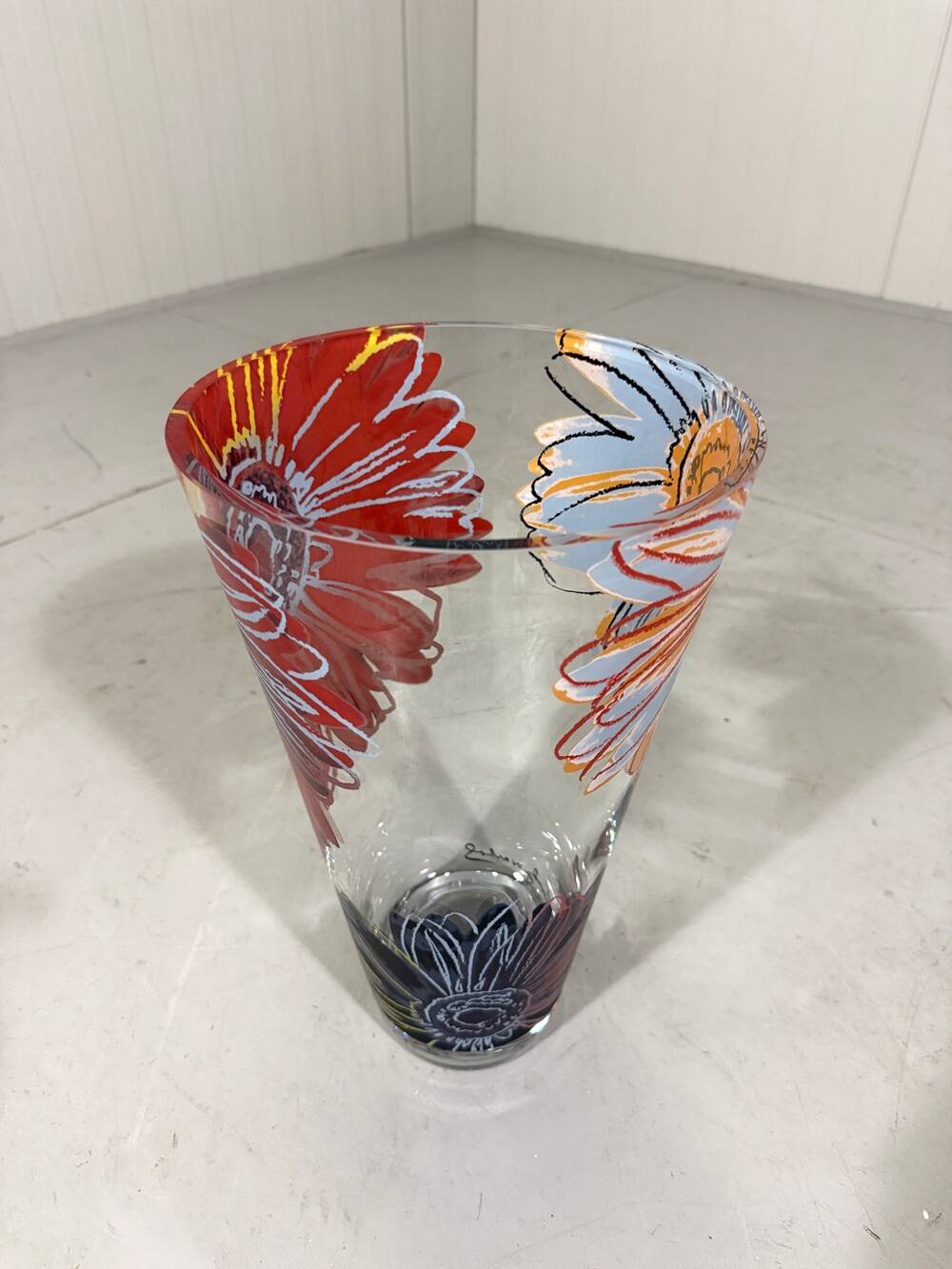 Andy Warhol glass vase Daisies for Rosenthal Germany 1980’s