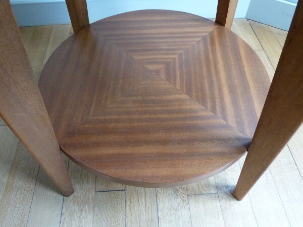 Round low table and glass 50s