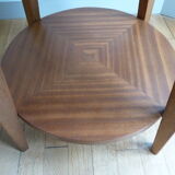 Round low table and glass 50s