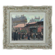 Painting “Street Scene” by C. Subileau – Early 20th century