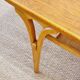 Birger Larsson, coffee table / side table, teak, oak and rattan. Modern Scandinavian.