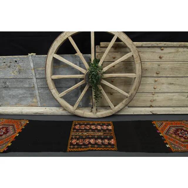 1970s Turkish Oushak Handmade Wool Cotton Brown Runner Rug 50x268