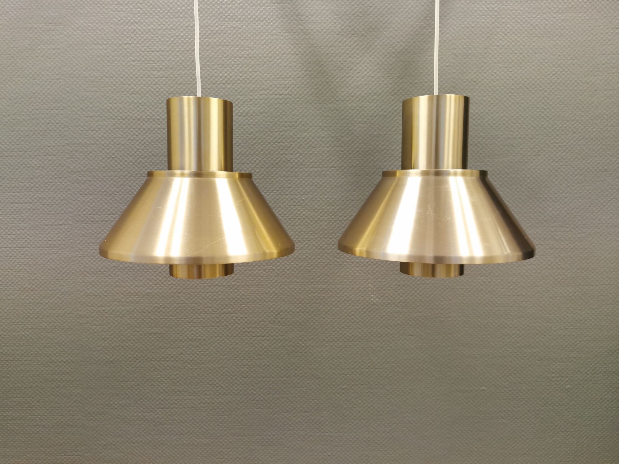 Hanging lamps, model Life, designed by Jo Hammerborg for Danish Fog & Mørup in 1977.