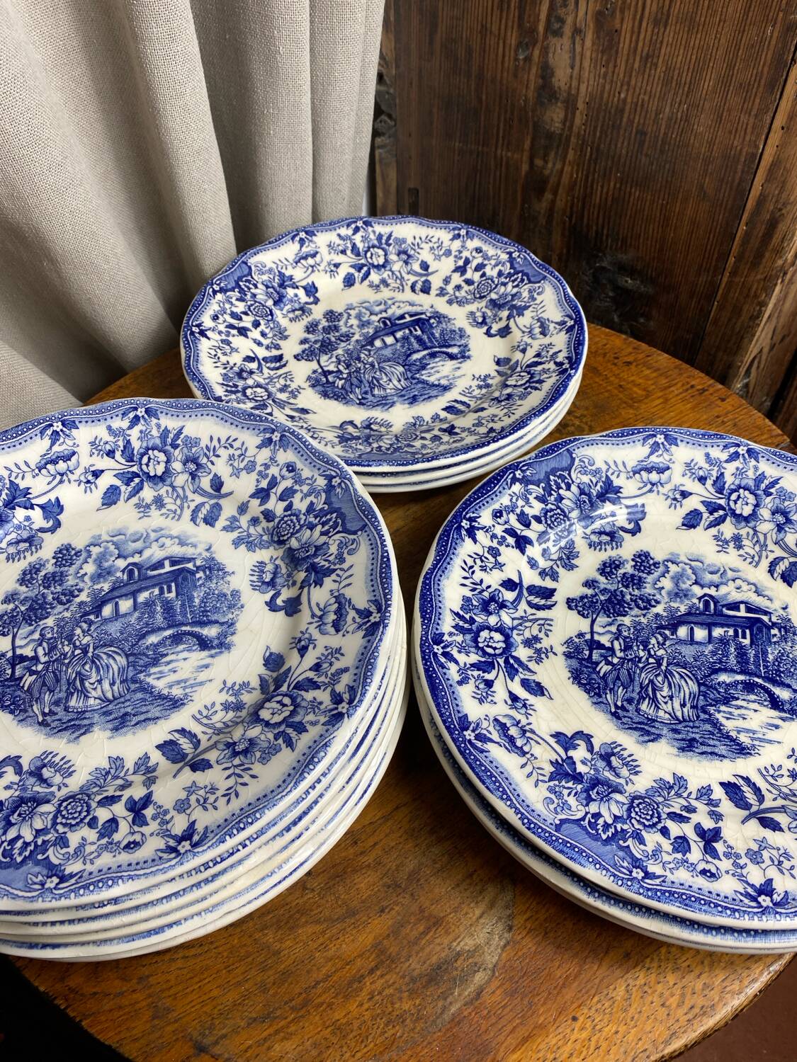 Twelve ironstone plates