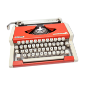Machine à écrire Olympia Traveller de luxe 70 orange