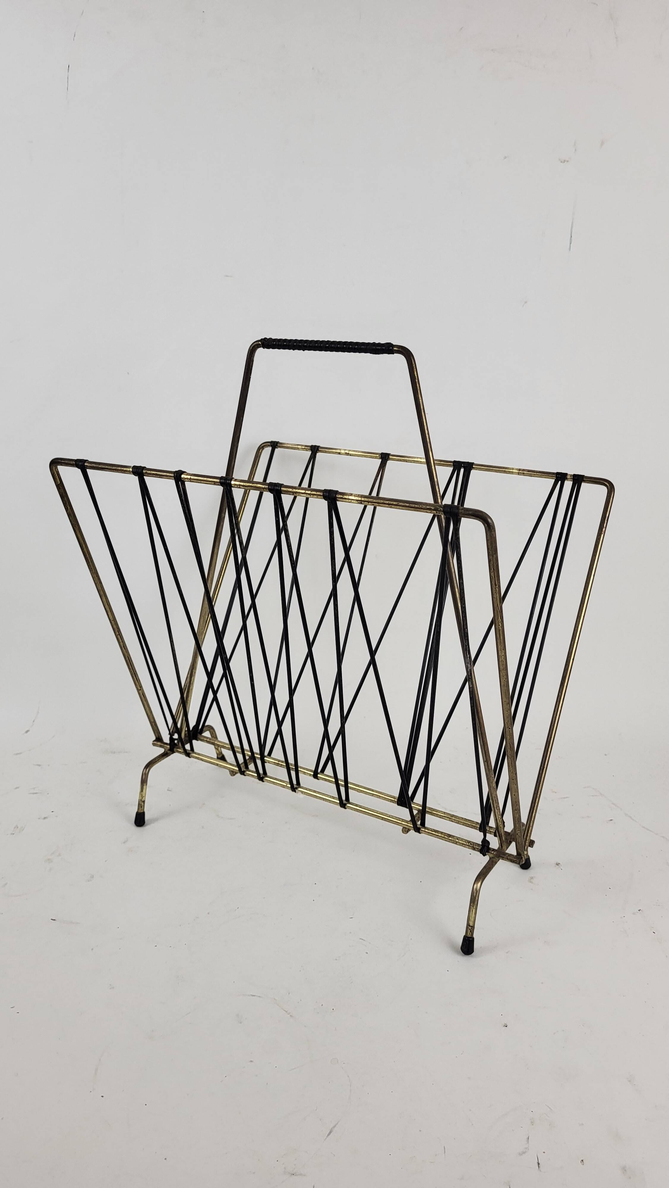 Porte revue scoubidou noir vintage