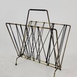 Vintage black scoubidou magazine holder