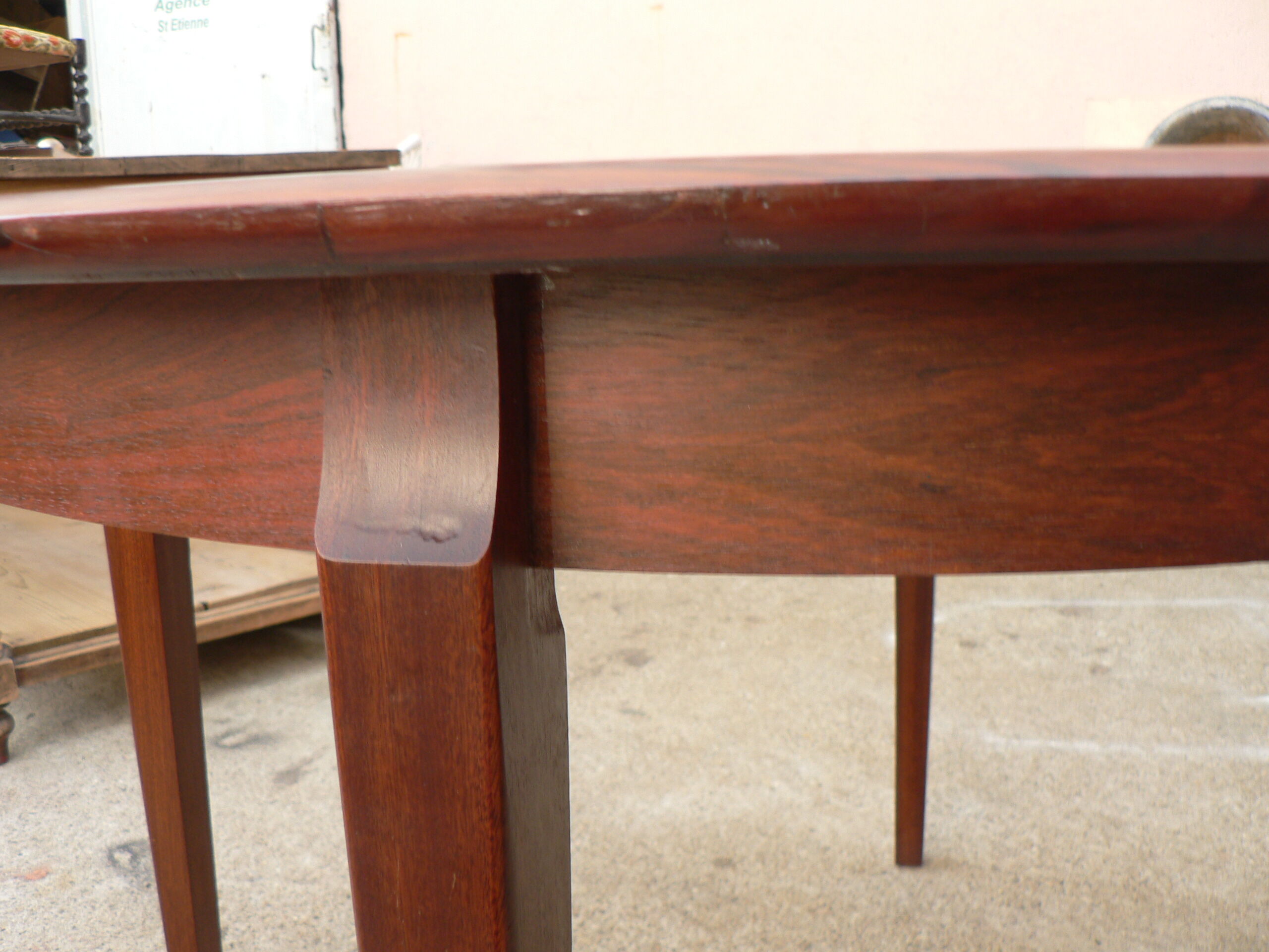 Roundtable scandinavian rosewood to extension