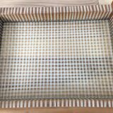 60s modernist stool, canning and wood