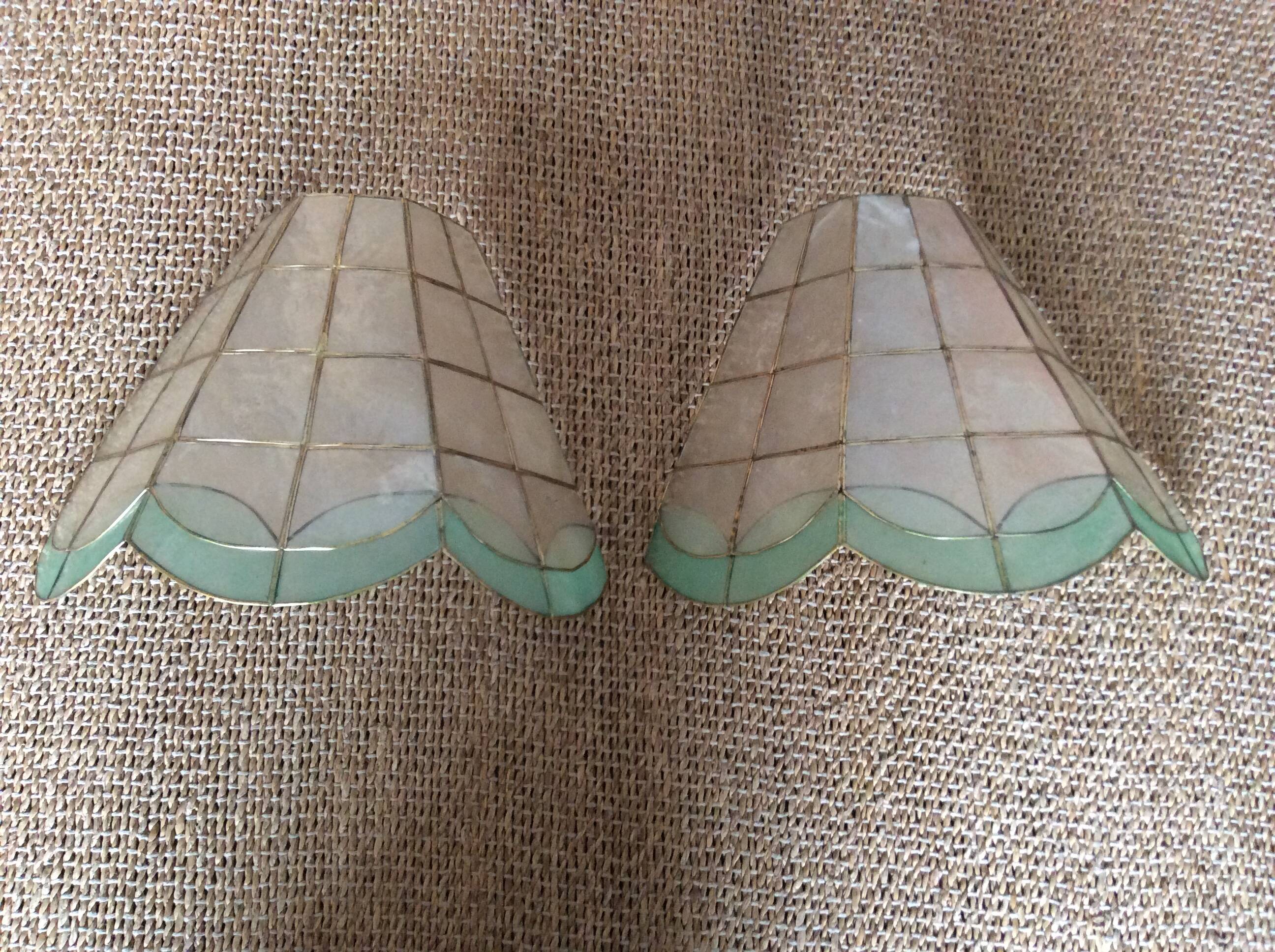 Mother-of-pearl sconces