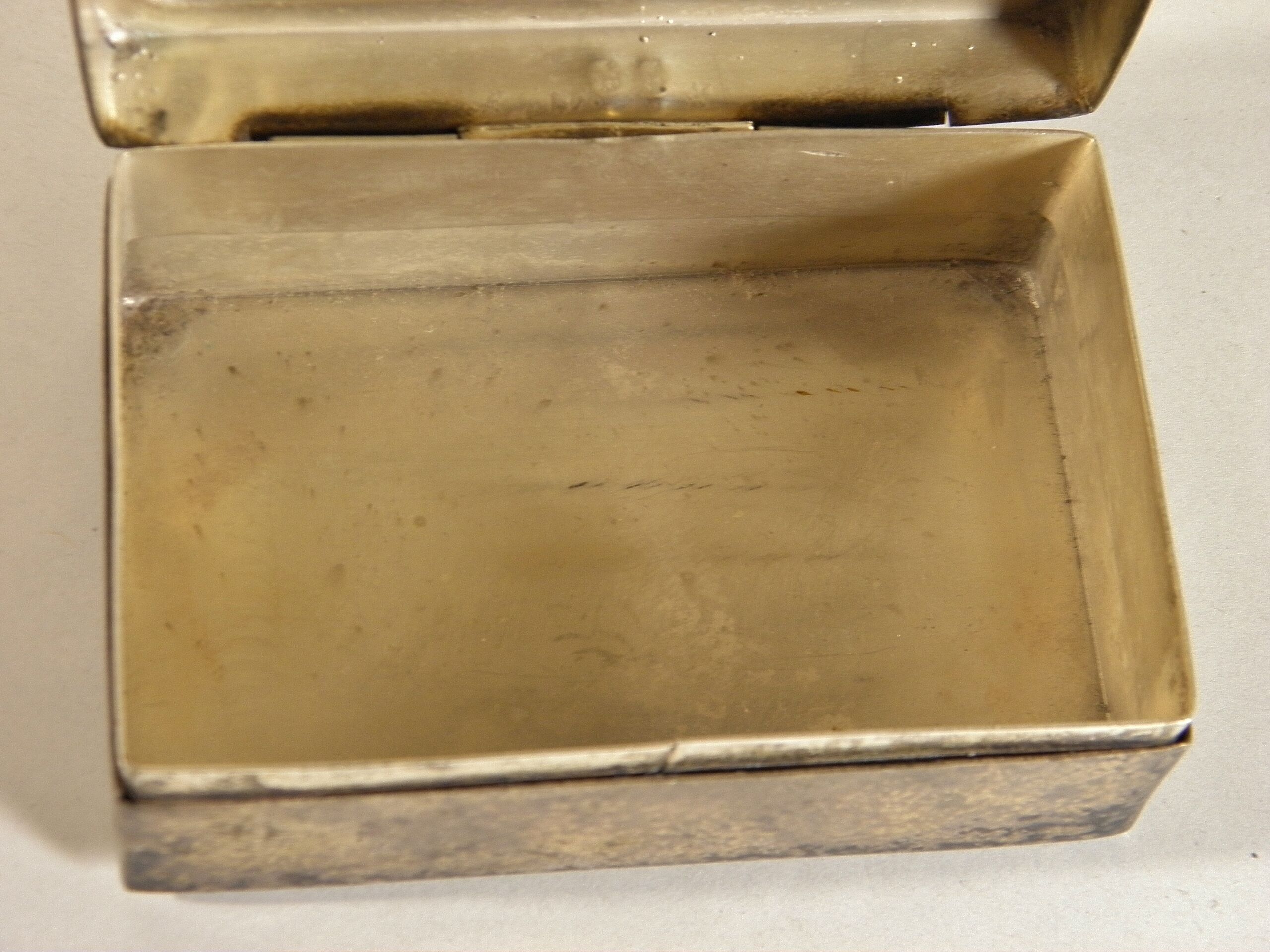 Silver brass jewellery box