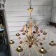 Wrought iron chandelier in Florentine style from the 1970s.