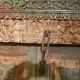 Indian gate yellow green sculptee old teck origin patina