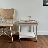 Side table on casters