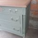 Commode redécorée couleur vert