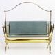 Glass and brass magazine rack, 1970
