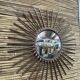Mirror Chaty Vallauris witch's eye Fleche vintage Copper