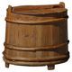 Decorative planter / wooden storage vase Scandinavian, Wabi Sabi, 1950s