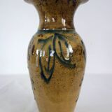 Signed glazed terracotta vase h28cm