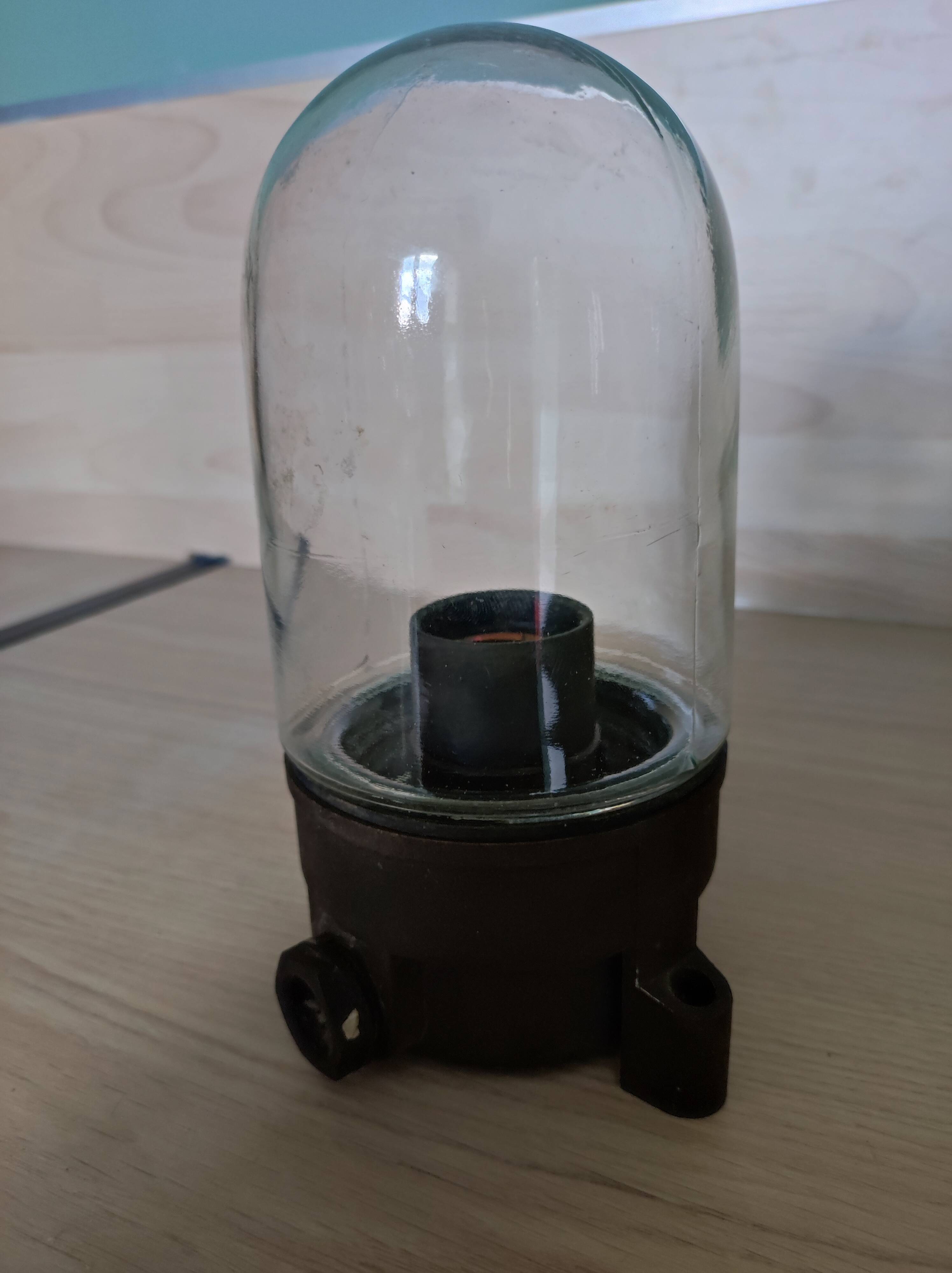 Lamp wall lamp globe glass shell bakelite design industrial workshop