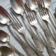 Old art nouveau covered housewife in silver metal X12