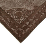 Handmade Carved Anatolian 1970s 215 cm x 292 cm Brown Carpet